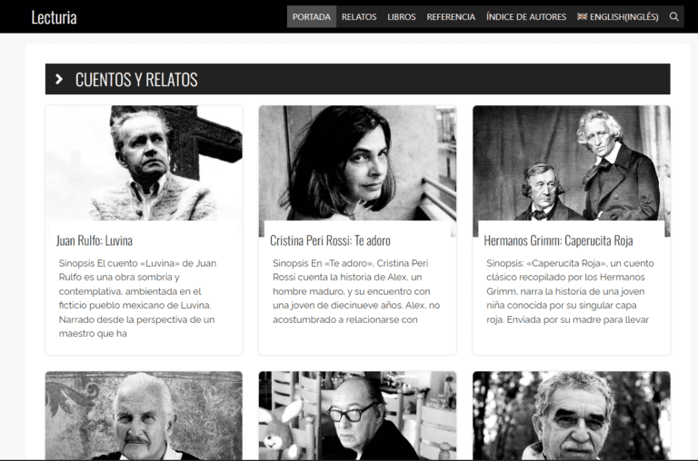 Lecturia: Una biblioteca digital de relatos para disfrutar de la lectura